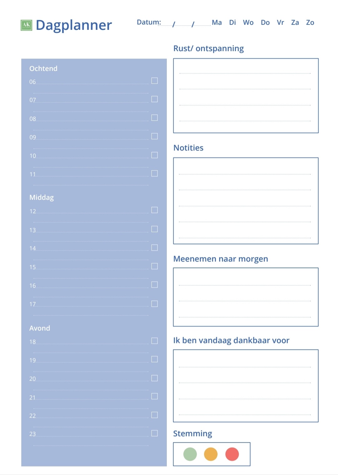 KRACHTdagplanner A4 :: Autismekracht